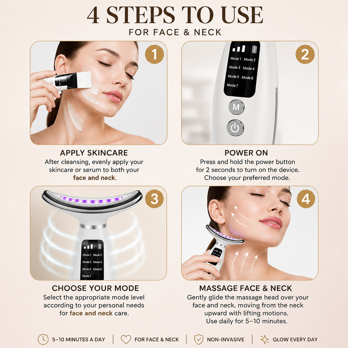 Celoria™ Face & Neck LED Lifting Device | Firm, Lift & Glow
